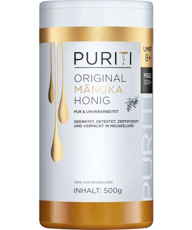 PURITI Manuka Honey MGO 200+ from New Zealand 500 g Manuka 500 g (1 pack)
