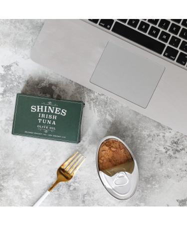 Shines Wild Irish Albacore Tinned Tuna in Olive Oil - Low Carb & High Protein Canned Tuna - Ideal for Keto Diet - Hand Filleted - High in Omega 3 - Gluten Free - 12 x 111g Cans - Buy Online on SooperMarket.com
