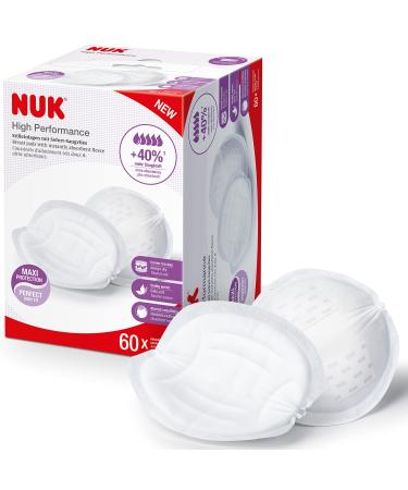 NUK high-performance disposable still inlays with immediate-suction fiber |Insoles for breastfeeding |Individual packaging |+40% more suction power |60 pieces 60 pieces of high performance
