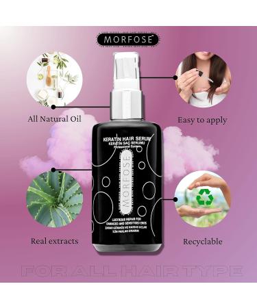 Morfose Ossion Keratin Hair Serum - Silky-Smooth Curls Reduces Frizz Promotes Shiny & Healthy Hair - 75 ml - Buy Online on SooperMarket.com