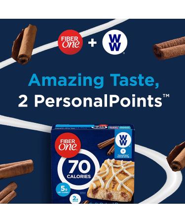 Fiber One 70 Calorie Soft-Baked Bars, Cinnamon Coffee Cake, 6 ct, 5.34 oz, Pack of 8 - Low Calorie Snack Bars - Buy Online on SooperMarket.com