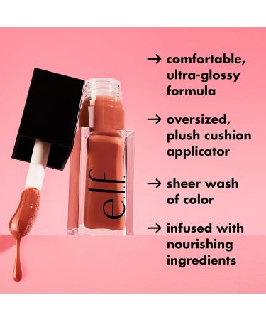 e.l.f. Glow Reviver Lip Oil Nourishing Tinted Lip Oil For A High-Shine Finish Infused With Jojoba Oil Vegan & Cruelty-Free Crystal Clear Crystal Clear 7.6 ml (Pack of 1) - Buy Online on SooperMarket.com