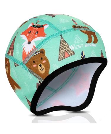 ICOCOPRO Bicycle hat Winter Kinder |Winter cap bicycle hat under helmet |Sports cap helmet support |Bike warm cap wind density |Rad cap running hat children unisex for all outdoor activities 52.0 cm 3