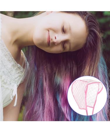 Bewudy 2 Sets of Hair Coloring Kits Hair Highlighting Caps Hair Dye Cap Disposable Hair Art Frosting Cap with Plastic Crochet Hook and Hair Dye Brushes for Salon Hair Dyeing Hairdressing (Pink) - Buy Online on SooperMarket.com