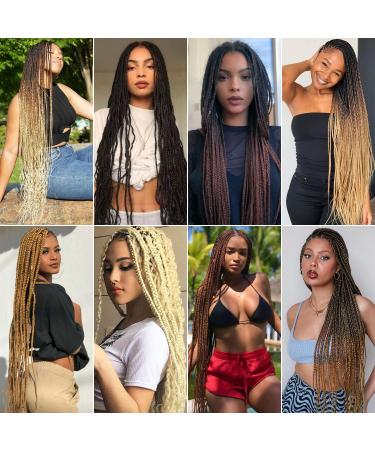 Xusuperb 30-Inch Ombre Braiding Hair Extensions - Pre-Stretched Kanekalon Soft Knotless Yaki Texture 3 Packs (T1B/30/27#) for Easy Braids - Buy Online on SooperMarket.com