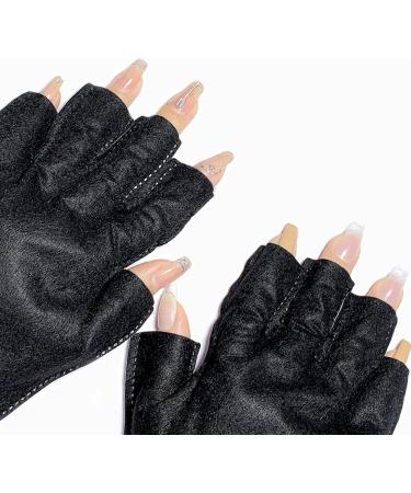 Buy Tebi UV Gloves for Nail Lamp | Anti-UV Fingerless Gloves for Manicure & Gel Nails - Perfect for Women - Buy Online on SooperMarket.com
