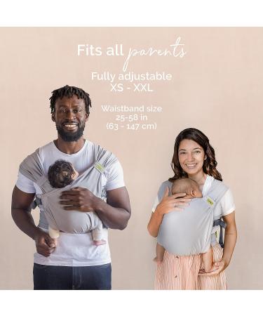 Boba Bliss Hybrid Baby Carrier: 2-in-1 Newborn to Toddler Baby Wrap & Carrier in Grey - Hip-Healthy, No-Tie Design - Soft & Stretchy Sling for Babies 7-35 lbs - Buy Online on SooperMarket.com