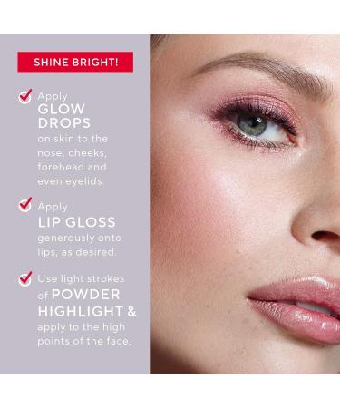 Shop Mirabella 4-Piece Makeup Set - Illuminizing Holiday Gift for Women & Girls | Talc-Free Paraben-Free | Lip Gloss Glow Drops & More - Buy Online on SooperMarket.com