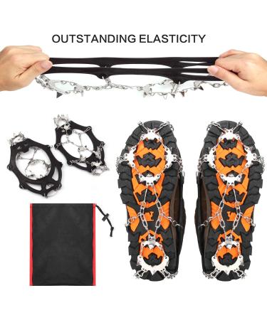 Vdeal Crampons for Boots & Shoes - 19 Stainless Steel Spikes Anti-Slip Winter Shoe Claws for Snow & Ice Gr del Spikes for Hiking & Fishing - Men & Women - Buy Online on SooperMarket.com