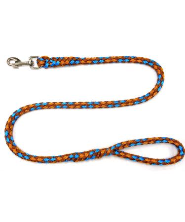 Dog leash large dogs jumbo with hand loop up to 80 kg / guide line / practice line / training line very stable 17 colors (2.50m Hawaii (brown curry turkey)) 2.50m Hawaii (brown curry-t rkis)