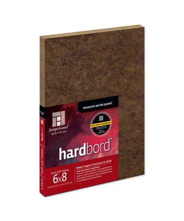 Ampersand Art Supply Hardboard Wood Painting Panel: Museum Series Hardbord 1/8 Inch Depth 3 6x8 inch Pack of 3