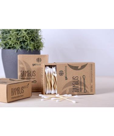 Yabamboo Bamboo Cotton Swabs 4-Pack | 800 Biodegradable Sustainable Vegan & Compostable | Eco-Friendly Plastic-Free - Buy Online on SooperMarket.com