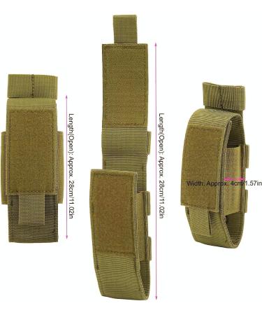 Yoncono Tactical Molle Tourniquet Holder | Portable Military First Aid Equipment Case & Trauma Medical Scissor Pocket #1 - Khaki - Buy Online on SooperMarket.com