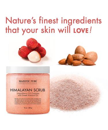 Exfoliating Himalayan Salt Body Scrub with Lingonberry | 10 oz Deep Cleansing Moisturizer for Women & Men - Buy Online on SooperMarket.com