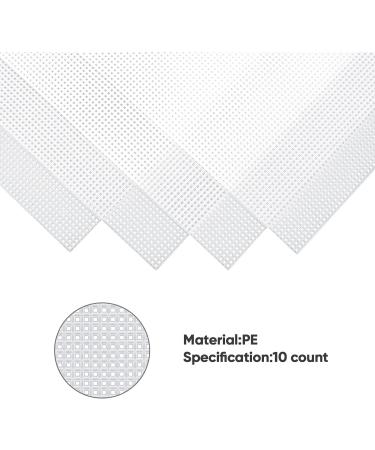 Caydo 4 Pieces 10 Count Plastic Mesh Canvas for Cross Stitch and DIY Crafts - 13.6 x 10.4 Inches - Buy Online on SooperMarket.com
