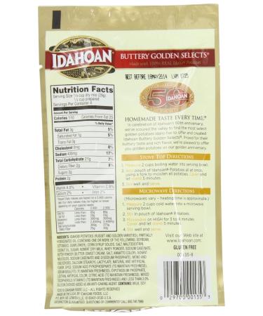 Idahoan Buttery Golden Selects Mashed Potatoes 4.1oz (Pack of 10) - Delicious and Easy to Make - Buy Online on SooperMarket.com