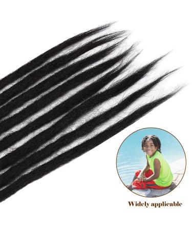 Buy No LIFE 10PCS 50cm Black Dreadlock Extensions - Synthetic One-Sided Crocheted Dreads for Men & Women | Jamaican Punk Hip-Hop Reggae Hair Wigs & Faux Locs - Buy Online on SooperMarket.com
