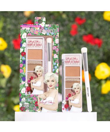 Buy Wet n Wild Marilyn Monroe Icon Eyeshadow & Brush Set - 5-Color Palette with Creamy Textures for Seamless Blends | Nude Pink Glitter Tones | International Shipping - Buy Online on SooperMarket.com