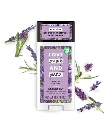 Love Beauty & Planet Relaxing Deodorant - Argan Oil & Lavender 2.95 oz | All-Natural, Eco-Friendly - Buy Online on SooperMarket.com