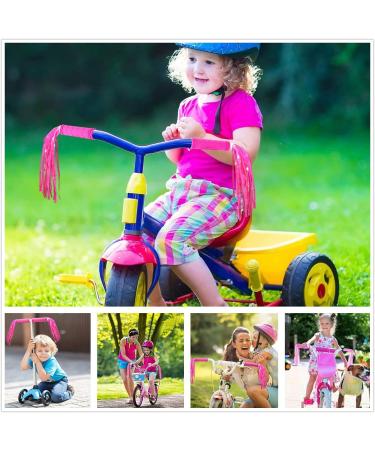 Pink Tassel Streamers Bike Handle Grips for Kids | Non-Slip Bicycle Handlebar Cover for Mountain Bike & Scooters | Cycling Replacement Parts - Buy Online on SooperMarket.com