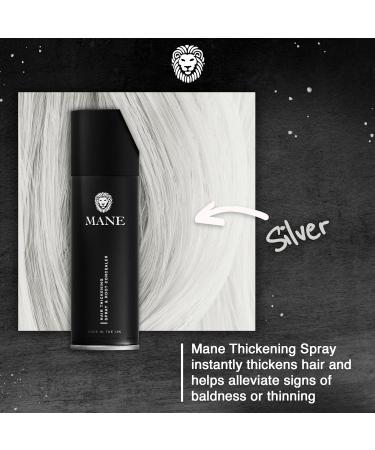 MANE Hair Thickening Spray & Root Touch Up Seal & Control Combo Pack Instantly Thicker Hair for Men & Women Fill in Hairlines and Hide Thinning and Fine Patches - Silver 12 Colors (6.76 oz) - Buy Online on SooperMarket.com