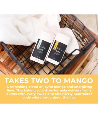 Rustic MAKA Natural Deodorant Takes Two To Mango (Mango + Lime) Free of Aluminum Baking Soda & Parabens Activated Charcoal + Magnesium Continuous Odor Control - Buy Online on SooperMarket.com