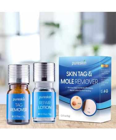 Pureskin Skin Tag Remover & Mole Corrector And Repair Lotion Set Remove Tags and Moles Effortlessly - Buy Online on SooperMarket.com