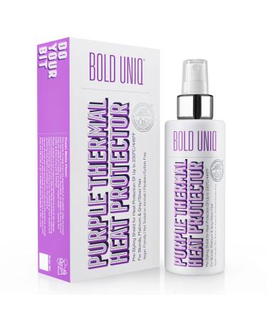 Heat Protectant Spray Formulated For Blonde, Platinum, Ash & Silver/Gray Hair. Thermal Shield Protection Professional Formula Minimises Brassy Yellow Tones. Protects Dry, Damaged, Frizzy & Curly Hair