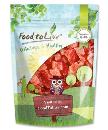 Food to Live Dried Diced Papaya 2 Pounds Kosher Vegan Sweetened Unsulfured Bulk 2.0 Pounds