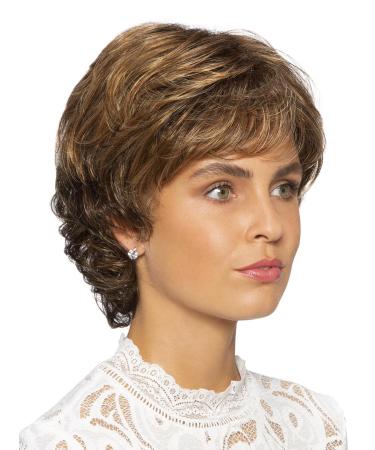 Lofty Wig Jasmin | High-Quality Synthetic Hair Wig | Realistic Medium Brown/Copper Maroon Highlights - International Shipping Available - Buy Online on SooperMarket.com