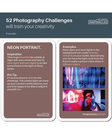 XL Photography Inspiration Cards Deck - Ultimate Photographer Gift with DSLR Accessories and Cheat Sheet - Portrait Edition - Buy Online on SooperMarket.com