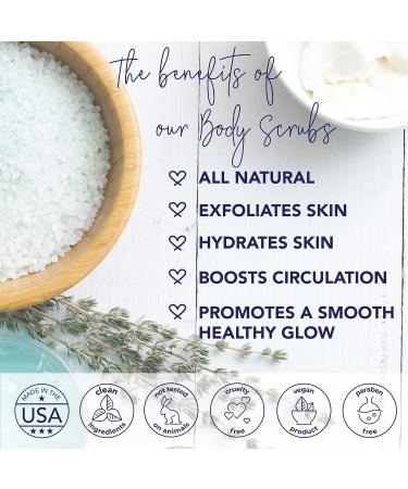 Laki Naturals Sea Salt Body Scrub | Exfoliating Dead Sea Salt & Volcanic Clay Detox Scrub - 10oz Mango & Coconut - Buy Online on SooperMarket.com