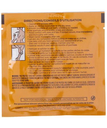 L'Oreal Sublime Bronze Self-Tanning Towelettes - Streak-Free Medium (6 ct) | Best Self Tanner - Buy Online on SooperMarket.com