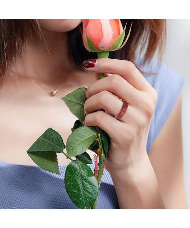 Zollen Silicone Wedding Rings for Women - Flower & Vine Collection 7 Pack - Black, Marble, Metallic Bordeaux, Pink - Size 7-7.5 (17.3mm) - Buy Online on SooperMarket.com