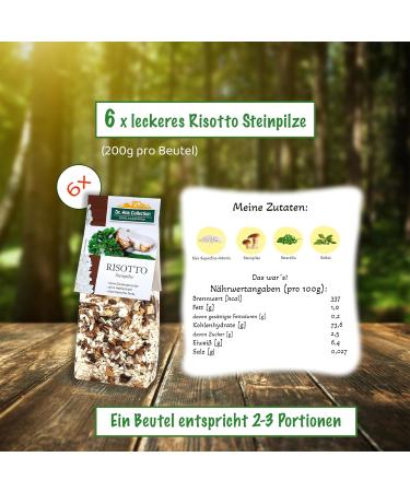 Dr. Ana Collection Italian Risotto with Pine Mushrooms (6-Pack) | Vegan Additive-Free Ready-Made Mix | 100% Original Arborio Rice | Italian Specialty (6 x 200g) - Buy Online on SooperMarket.com