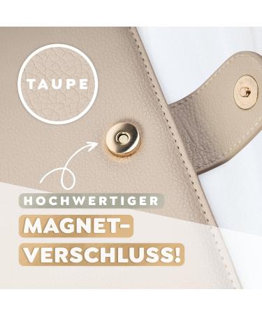 Twive Motherpass Cover (Love) | Magnetic Organizer for German Mother-Child Pass | Notepad Included | 8 Subjects in Taupe & Gold - Perfect Gift for Moms - Buy Online on SooperMarket.com