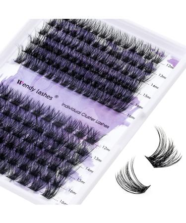 Individual Lashes D Curl Cluster Lashes C3+C9 0.07mm 12-16mm Mixed DIY Lash Extensions Wide Stem Individual Eyelash Clusters Reusable Soft and Wispy Clusters Eyelash Extensions(C3+C9-D-MIX12-16) RR-12-16mm Hybrid/Volume-0.07D