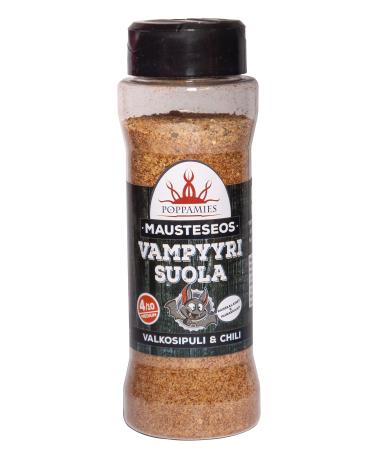 Poppamies Vampire Salt - Spice Mix with Chili Garlic and Salt - Great for al dishes - Spiciness: 4/10-165g