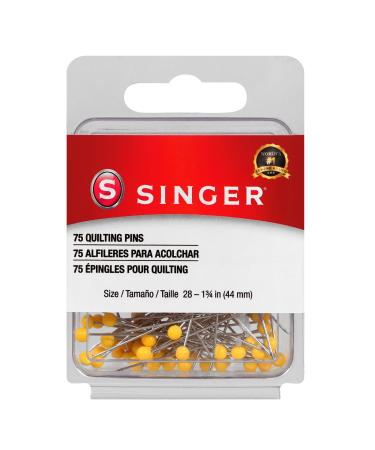 SINGER 00351 Ball Head Quilting Pins, 75-Count