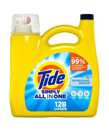 Tide Simply Liquid Laundry Detergent Refreshing Breeze 168 oz 128 Loads