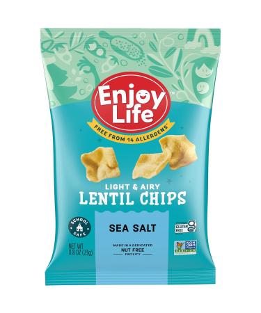 Enjoy Life Sea Salt Lentil Chips - 12 Bags, 0.8 oz Each, Vegan, Gluten-Free - Buy Online on SooperMarket.com