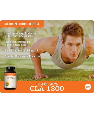 NatureWise Elite CLA 1300: Maximum Potency Workout Supplement for Muscle Retention & Growth - 95% CLA Safflower Oil, Non-Stimulating & Gluten Free - 1 Month Supply (90 Count) - Buy Online on SooperMarket.com