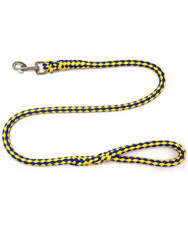 Dogeline large dogs Jumbo with hand loop up to 80 kg / guide leash / training line / training line very stable 17 colors (2.50m rems (blue-yellow)) 2.50m Rems (blue-yellow)