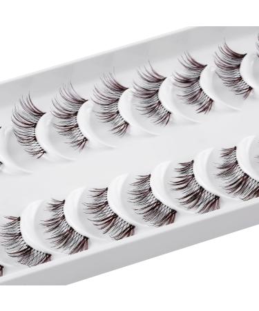 3D False Eyelashes - Handmade Natural Look Fluffy Strip Lashes | 10 Pair Multipack - Buy Online on SooperMarket.com