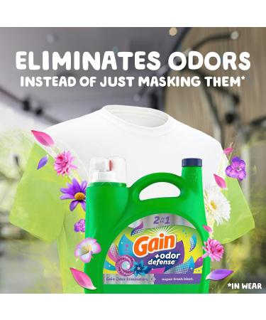 Gain Odor Defense Liquid Laundry Detergent - Super Fresh Blast Scent 154 fl oz 107 Loads HE Compatible - Order Internationally - Buy Online on SooperMarket.com