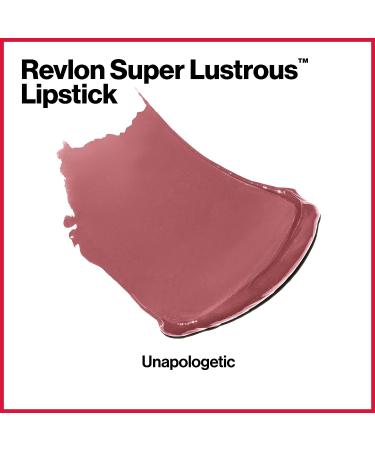 Revlon Super Lustrous Lipstick in Plum/Berry - Unapologetic (765) - Moisturizing Creamy Formula with Vitamin E and Avocado Oil - Buy Online on SooperMarket.com