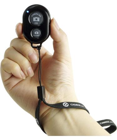 CamKix Bluetooth Camera Shutter Remote for Smartphones - Black Wireless Clicker for iOS and Android - Capture Stunning Photos and Selfies - with Wrist Strap - Buy Online on SooperMarket.com