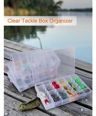 Sjqecyfv Tackle Box Organizer - 18 Grids Clear Plastic Craft & Bead Storage with Dividers | 1 Pack - Buy Online on SooperMarket.com