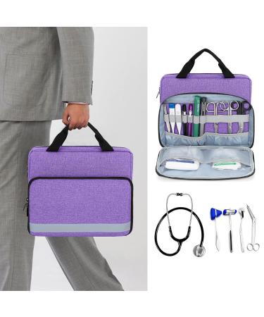 Trunab Padded Stethoscope Case Small First Aid Kit Bag Empty Hold Two Stethoscopes Compatible with 3M Littmann/MDF/ADC Ideal for Home Car Camping and Hiking Purple - Buy Online on SooperMarket.com