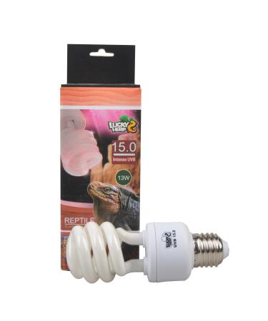 Lucky Herp Reptile Intense Compact Fluorescent UVA UVB 15.0 Bulb 13W 26W Available (13 Watt)